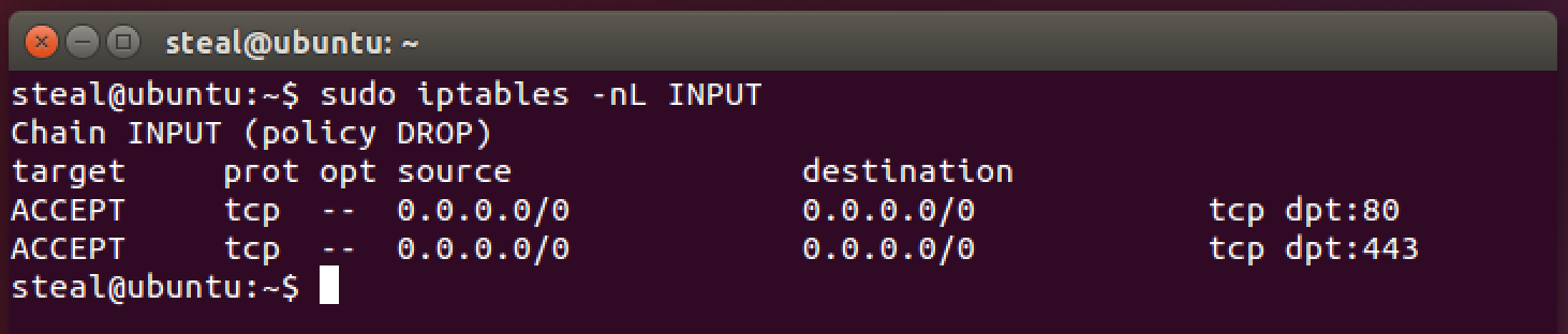 iptables screenshot