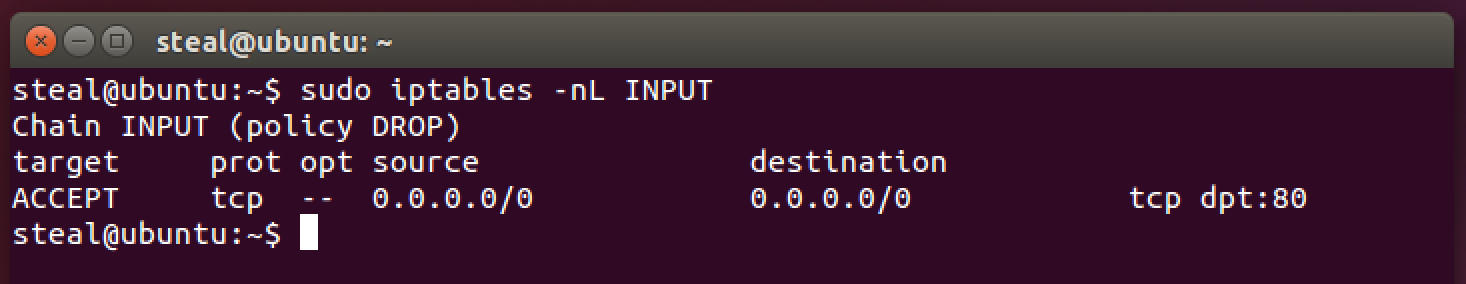 iptables screenshot